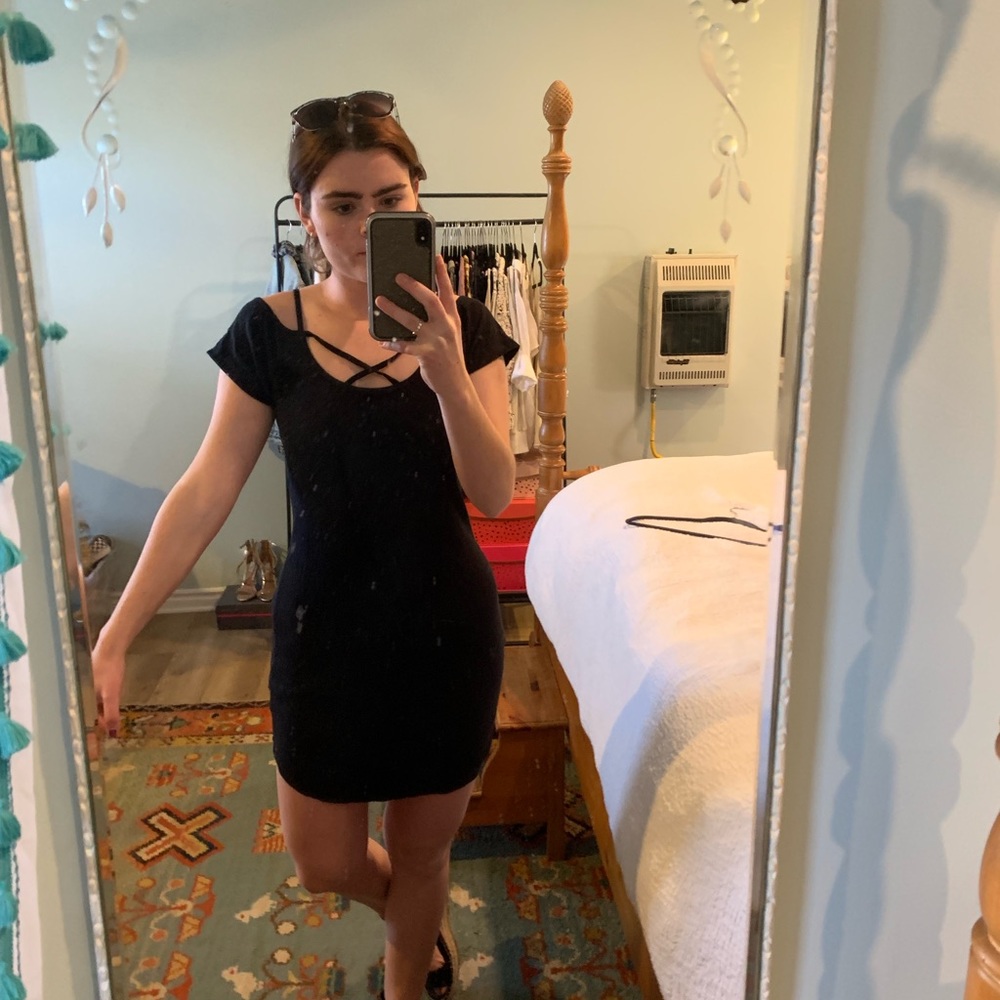 Black t-shirt dress